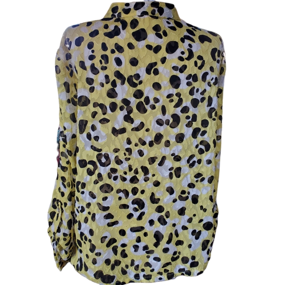 Ruby Rd. Sheer Button Up Shirt - image 2